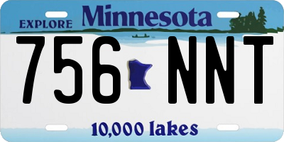 MN license plate 756NNT