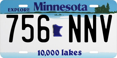 MN license plate 756NNV