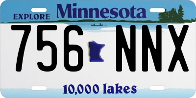 MN license plate 756NNX