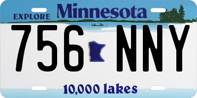 MN license plate 756NNY