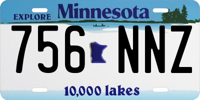 MN license plate 756NNZ