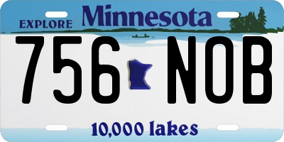 MN license plate 756NOB