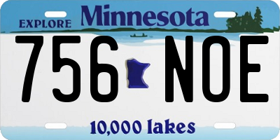 MN license plate 756NOE