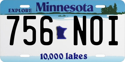 MN license plate 756NOI