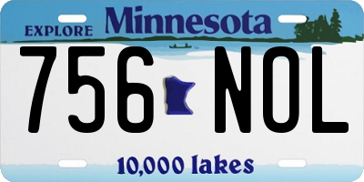 MN license plate 756NOL