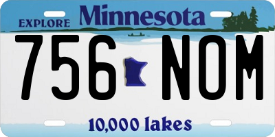 MN license plate 756NOM