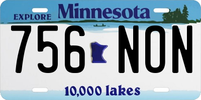 MN license plate 756NON