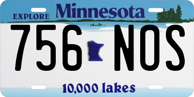 MN license plate 756NOS
