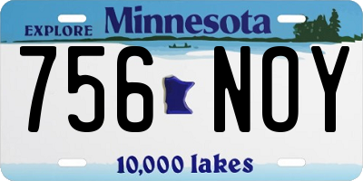 MN license plate 756NOY