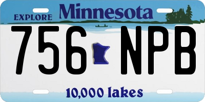 MN license plate 756NPB