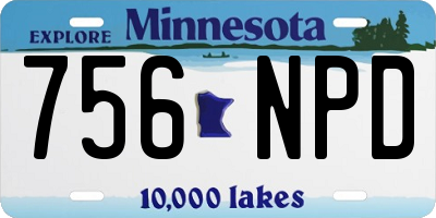 MN license plate 756NPD