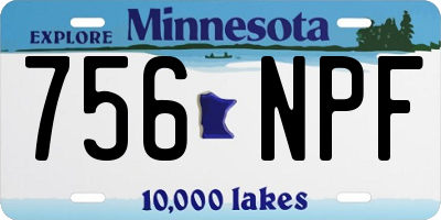 MN license plate 756NPF