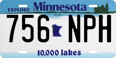 MN license plate 756NPH