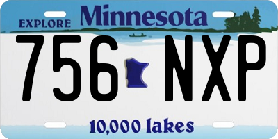 MN license plate 756NXP