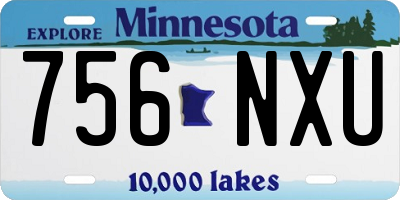 MN license plate 756NXU
