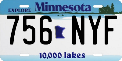 MN license plate 756NYF