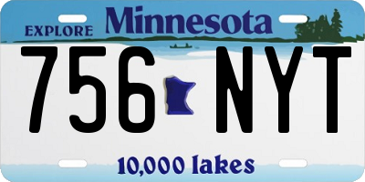 MN license plate 756NYT