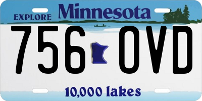 MN license plate 756OVD