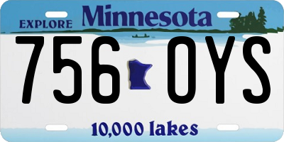 MN license plate 756OYS