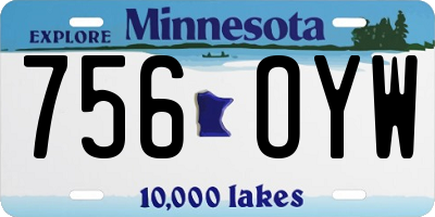 MN license plate 756OYW