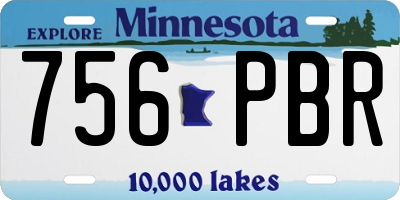 MN license plate 756PBR