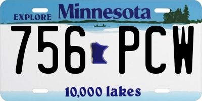 MN license plate 756PCW