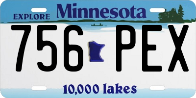 MN license plate 756PEX