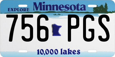 MN license plate 756PGS
