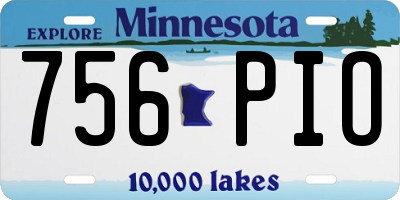 MN license plate 756PIO