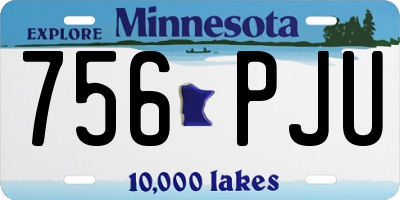MN license plate 756PJU