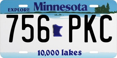 MN license plate 756PKC
