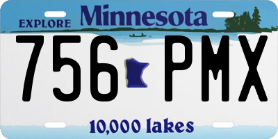 MN license plate 756PMX