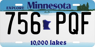 MN license plate 756PQF