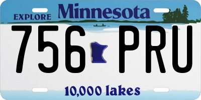 MN license plate 756PRU