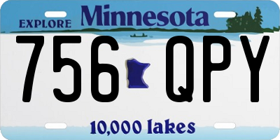 MN license plate 756QPY