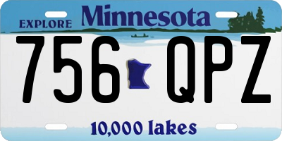 MN license plate 756QPZ