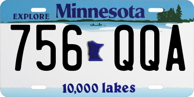 MN license plate 756QQA