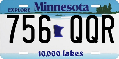 MN license plate 756QQR