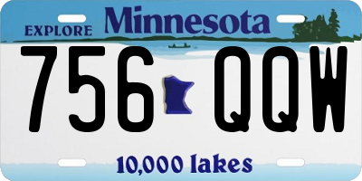 MN license plate 756QQW