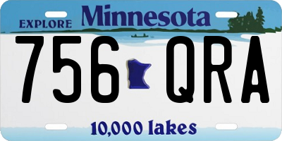 MN license plate 756QRA
