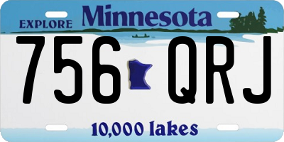 MN license plate 756QRJ