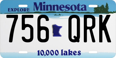 MN license plate 756QRK