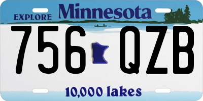 MN license plate 756QZB