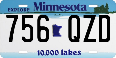 MN license plate 756QZD