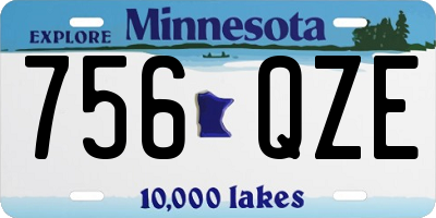 MN license plate 756QZE