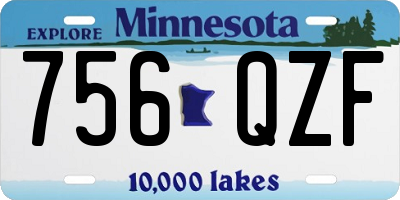 MN license plate 756QZF