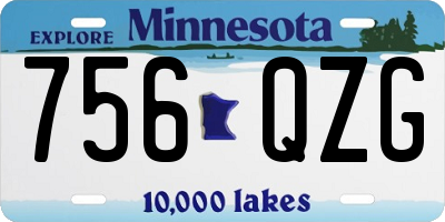 MN license plate 756QZG