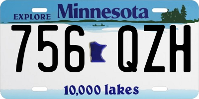 MN license plate 756QZH