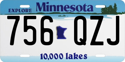 MN license plate 756QZJ