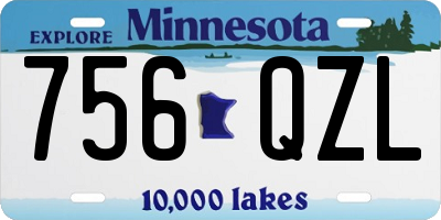 MN license plate 756QZL